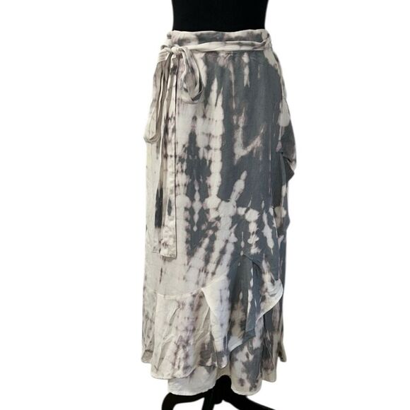 Sim & Sam Tye Dye Wrap Gray & Cream Skirt(Size Medium) - Picture 1 of 9